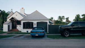 Suburban home with a well-maintained roof viewed from the front
